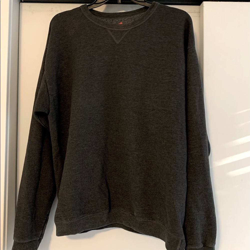 Hanes Premium Ecosmart Pullover Sweatshirt, Charcoal Gray, Medium